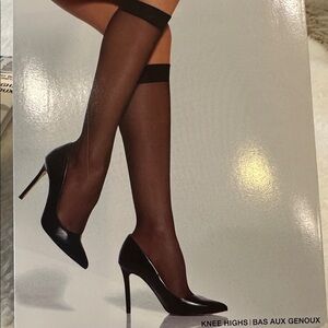 Silks knee high black nylons